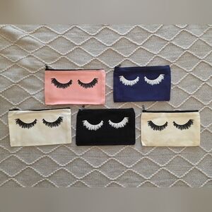 Eyelash Design Zipper Cosmetic Pouches